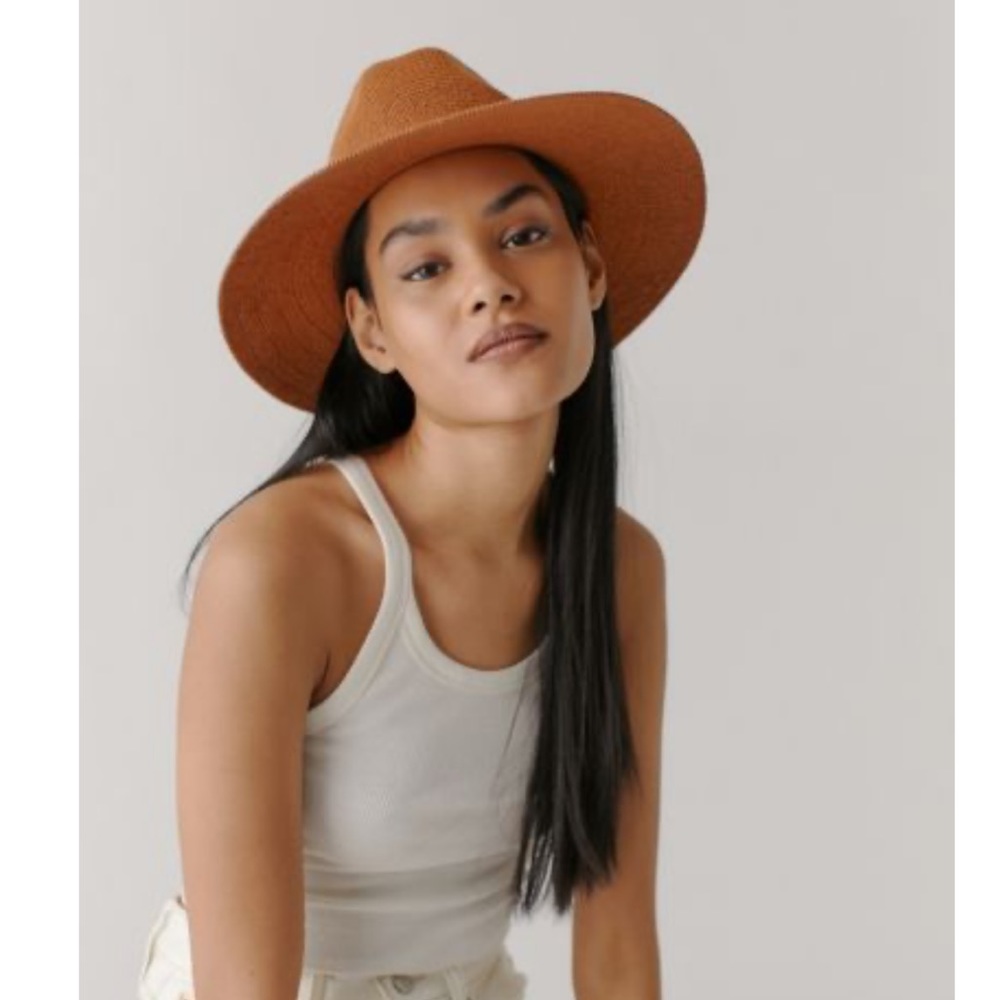 Lane Nubby Panama Hat in honey